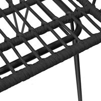 Tuinstoelen 2 st met armleuning 56x64x80 cm PE-rattan zwart - thumbnail