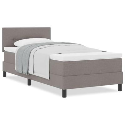 Boxspring Bed met Matras Taupe 80x200 cm Stoffering
