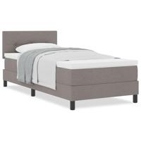 Boxspring Bed met Matras Taupe 80x200 cm Stoffering - thumbnail
