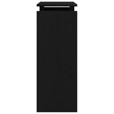 Wandtafel Zwart eiken 80 x 30 x 80 cm Bewerkt hout