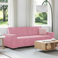 Driezitsbank 180 cm fluweel roze - thumbnail