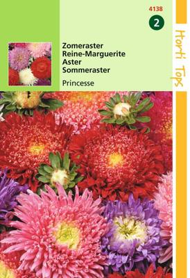 Zaden Callistephus Zomeraster Princesse gemengd Hortitops - Hortitops