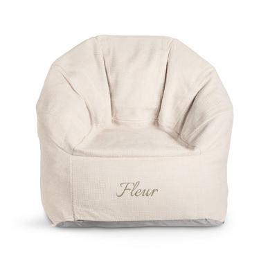 Kinderstoel met naam - Beige - Geborduurd
