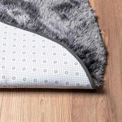 Hoogpolig vloerkleed NAVARRA 160x160 cm polyester donkergrijs Hoogpolig vloerkleed NAVARRA 160x160 cm polyester donkergrijs