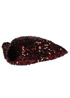 Partyfever luxe driepunt pailletten rood - thumbnail