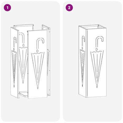 VidaXL Paraplu standaard antraciet 15,5 x 15,5 x 49 cm metaal VidaXL Paraplu standaard antraciet 15,5 x 15,5 x 49 cm metaal
