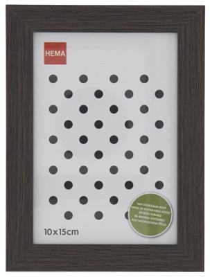 HEMA Fotolijst 10x15cm donkerbruin hout (donkerbruin)