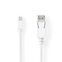 Nedis Mini DisplayPort-Kabel | Mini-DisplayPort Male naar DisplayPort Male | 48 Gbps | 2 m | 1 stuks - CCGB37404WT20 CCGB37404WT20 - thumbnail