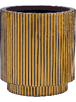 Vaas cilinder groove d23h25 zwart/goud - thumbnail