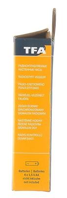 TFA Dostmann 60.4514.02 Zendergestuurd Wandklok 28 mm x 321 mm x 140 mm Wit