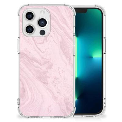 Apple iPhone 13 Pro Anti-Shock Hoesje Marble Pink - Origineel Cadeau Vriendin Apple iPhone 13 Pro Anti-Shock Hoesje Marble Pink - Origineel Cadeau Vriendin