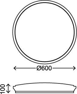 Briloner LED-plafondlamp met sterreneffect (56 cm diameter met decoratieve ring)
