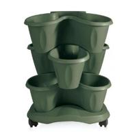 Bama Trifoglio Plantenbak met Wieltjes 40x51 cm Groen - thumbnail