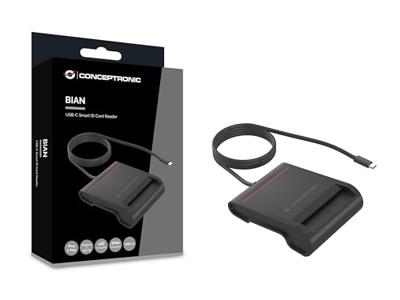Conceptronic SCR01BC smart card reader Binnen USB USB Type-C Zwart