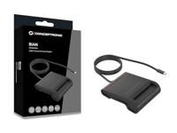 Conceptronic SCR01BC smart card reader Binnen USB USB Type-C Zwart - thumbnail