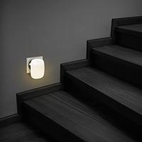 LogiLink LED014 LED014 LED-nachtlamp met schemerschakelaar Ovaal LED Warmwit Wit - thumbnail