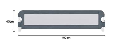 VidaXL Bedhekje peuter 180x42 cm polyester grijs - thumbnail