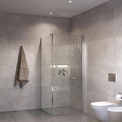 Douchecabine Sanivo Suno Helder Glas Met Chroom Profiel (Alle Maten)