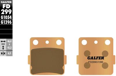 GALFER remblokken "fd299 brake pad fd299 g1396 sint. metal offroad GALFER remblokken "fd299 brake pad fd299 g1396 sint. metal offroad