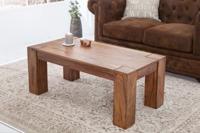 Massief houten salontafel MAKASSAR 100cm Sheesham unieke korrel - 37047 - thumbnail