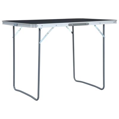 Campingtafel inklapbaar 120x60 cm aluminium grijs Campingtafel inklapbaar 120x60 cm aluminium grijs