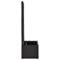 Plantenbak hoog met latwerk en zelfbewateringssysteem antraciet - thumbnail