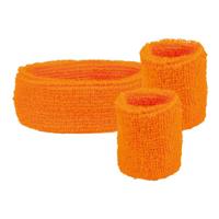 Boland Zweetbanden neon oranje, 3st. - thumbnail