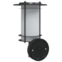 VidaXL Buitenwandlampen 2 st roestvrij staal zwart - thumbnail