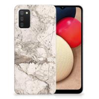 Samsung Galaxy A02s | TPU | Siliconen hoesje | Marmer Beige - thumbnail