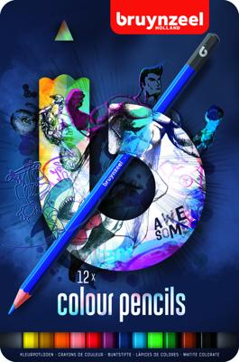 Bruynzeel blik 12 kleurpotloden BZL Bruynzeel blik 12 kleurpotloden BZL