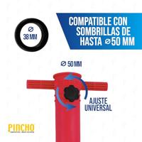 Parasolanker Rood (32 cm) - thumbnail