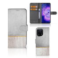 OPPO Find X5 | Book Style Case | Wood Concrete - thumbnail