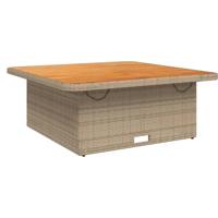 5-delige Tuinset met kussens poly rattan beige - thumbnail