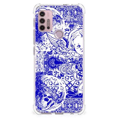 Extreme Case Motorola Moto G30 | G20 | G10 Angel Skull Blauw Extreme Case Motorola Moto G30 | G20 | G10 Angel Skull Blauw