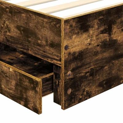 Bedframe met lade Gerookte Eik 100 x 200 cm Geconstrueerd hout