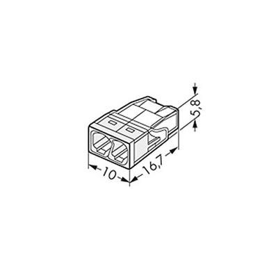 Enzo WAGO Lasklem 2x0,5-2,5mm trans\wit ds100 - 4047222 Enzo WAGO Lasklem 2x0,5-2,5mm trans\wit ds100 - 4047222