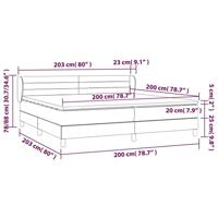 Boxspring met matras stof taupe 200x200 cm - thumbnail