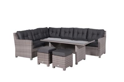 Blue bird lounge-diningset - 5-delig - links - grey - reflex black Blue bird lounge-diningset - 5-delig - links - grey - reflex black