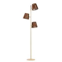 ETH 3-lichts vloerlampDaan zand bruin met rotan - 05-VL8010-59 - thumbnail