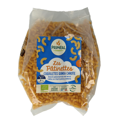 Primeal Hoorntjes tarwe quinoa wortel bio 250 Gram