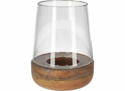 JENS Living Windlicht bram - Mangohout / Glas - 18,5 x 25,5 cm - Bruin JENS Living Windlicht bram - Mangohout / Glas - 18,5 x 25,5 cm - Bruin