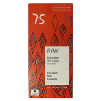 Vivani Chocoladereep Puur 75% Cacao - thumbnail