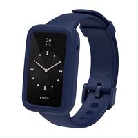 By Qubix - Siliconen sportbandje met case - Donkerblauw - Xiaomi Smart band 7 Pro - thumbnail