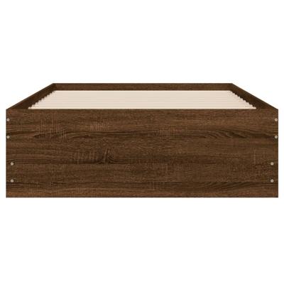 Bedframe met lades bewerkt hout bruin eikenkleur 90x190 cm