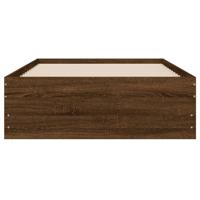 Bedframe met lades bewerkt hout bruin eikenkleur 90x190 cm - thumbnail