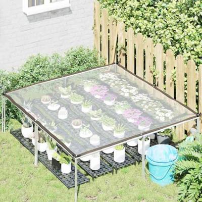 VidaXL Doorzichtig afdekzeil met ogen 2x2 m polyethyleen