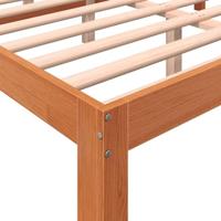Bedframe zonder matras massief grenenhout wasbruin 120x190 cm - thumbnail