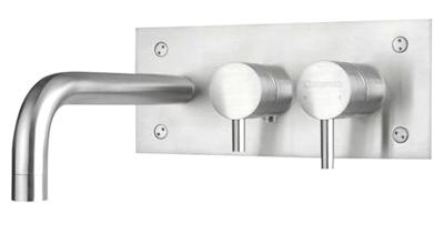 Badkraan Inbouw Sapho Minimal Mengkraan 2-knop 22.5 cm RVS Sapho