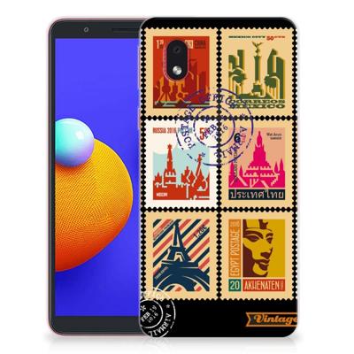 Samsung Galaxy A01 Core | Silliconen Back Cover | Postzegels