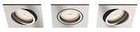 Philips Set vierkante inbouwspotsDonegal (3x) GU10 mat chroom - 5040317PN - thumbnail
